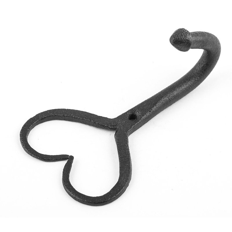 The Renovators Supply Inc. Wrought Iron Heart Wall Mounted Robe Hook